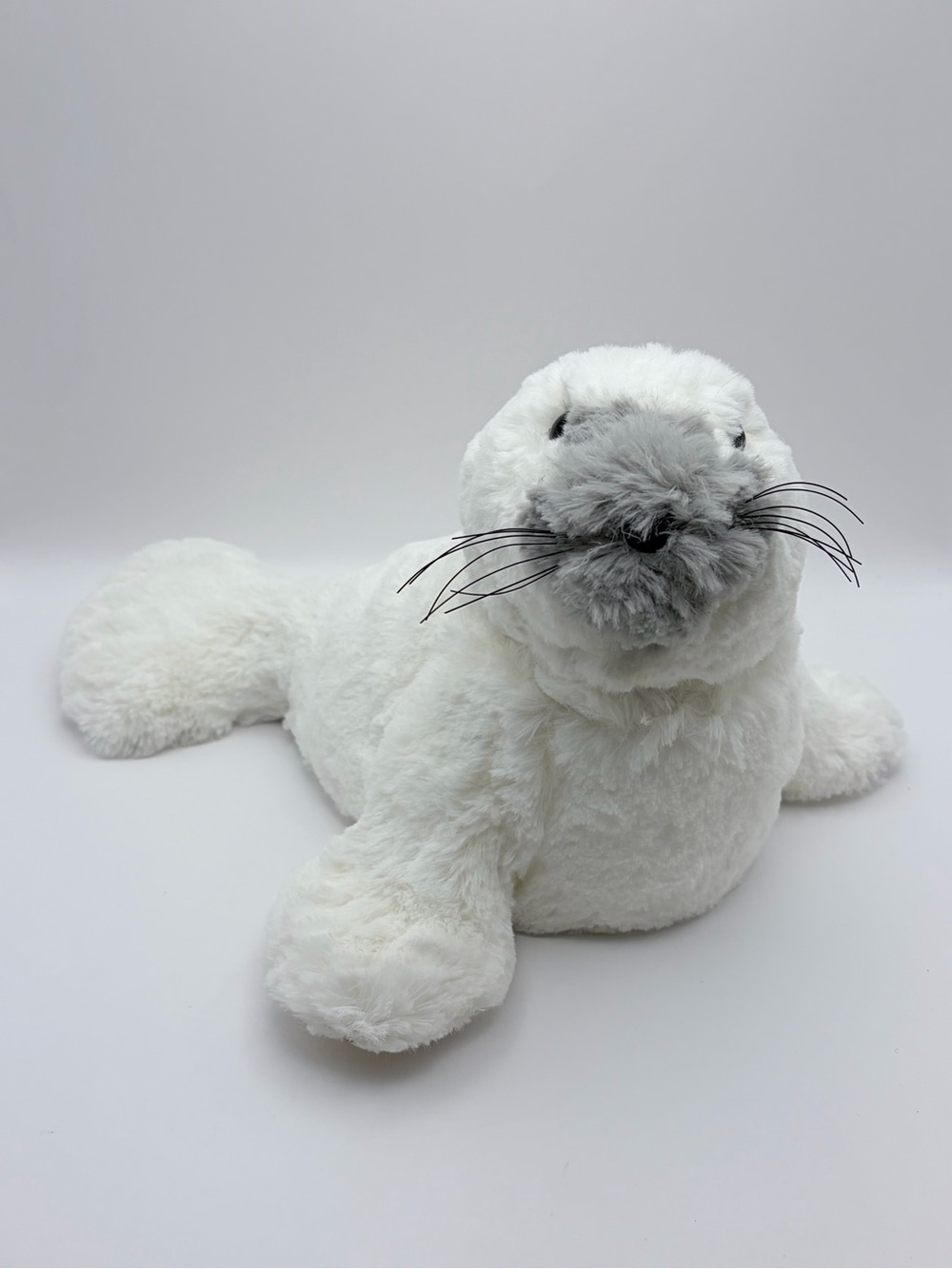 Pier One White Seal Plush Realistic Foam Stuffed Christmas Winter Decor